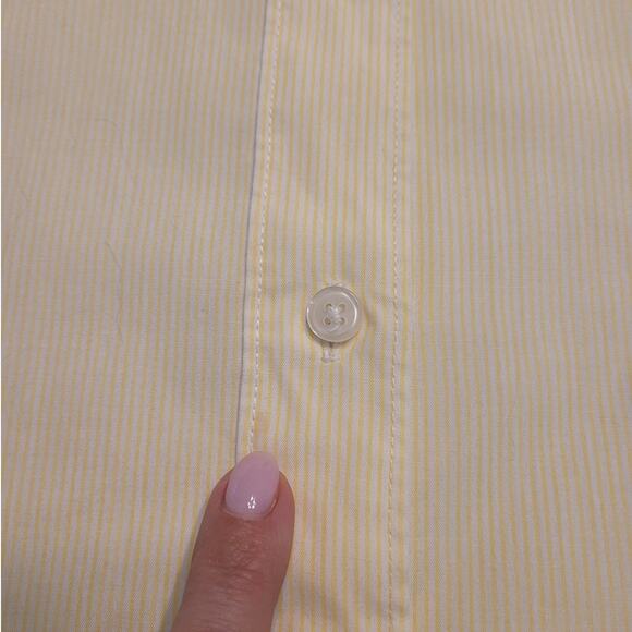 VTG Las Olas Shirt L Yellow White Tropical Fish Embroidered GUC See Photos - Picture 9 of 9